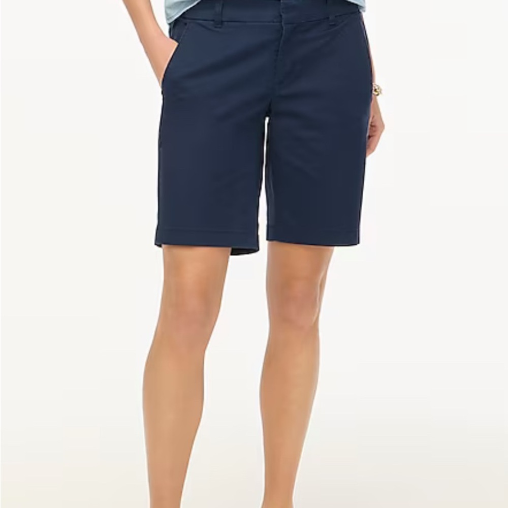 J. Crew Factory 9” Bermuda Chino Short, Size 16, Navy